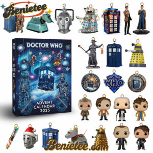 Doctor Who Premium Advent Calendar 2025 CHRISTMAS GIFT, CHRISTMAS IDEA, Christmas Countdown Advent Calendar Gift Box with 24 Acrylic Ornaments