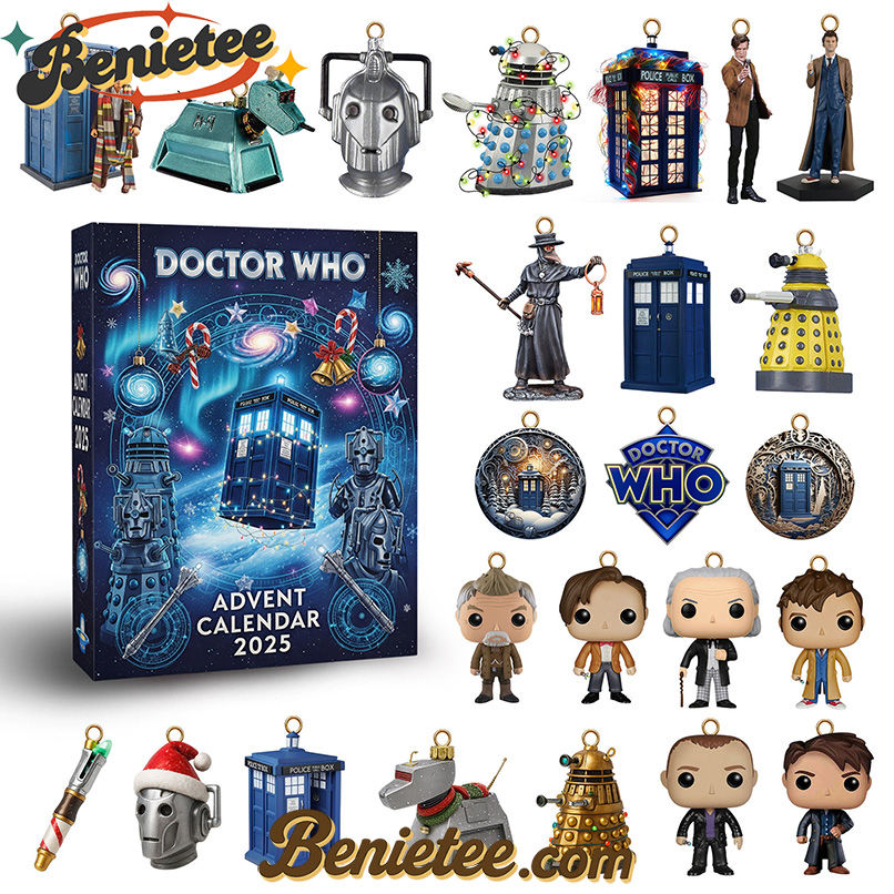 Doctor Who Premium Advent Calendar 2025 CHRISTMAS GIFT, CHRISTMAS IDEA, Christmas Countdown Advent Calendar Gift Box with 24 Acrylic Ornaments