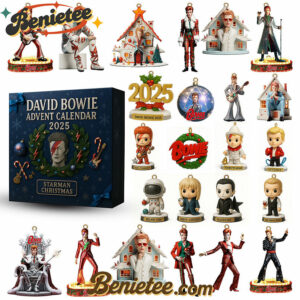 David Bowie Starman Advent Calendar 2025 CHRISTMAS GIFT, CHRISTMAS IDEA, Christmas Countdown Advent Calendar Gift Box with 24 Acrylic Ornaments