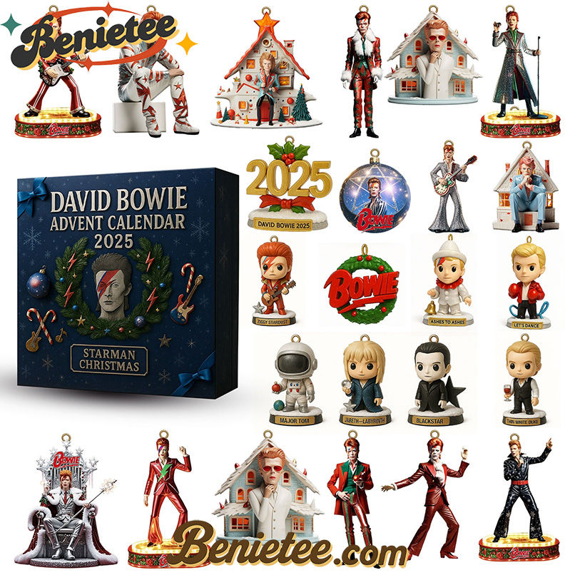 David Bowie Starman Advent Calendar 2025 LNth, Christmas Countdown Advent Calendar Gift Box with 24 Acrylic Ornaments - Image 2