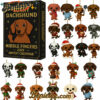 Dachshund Advent Calendar, Christmas Countdown Advent Calendar Gift Box with 24 Acrylic Ornaments