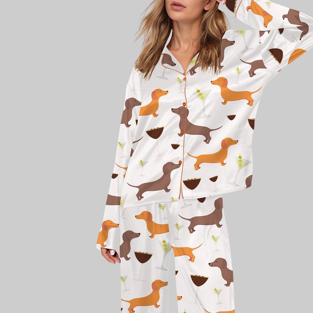 Dachshund Weenies And Tinis Pajama Set For Women - Image 2