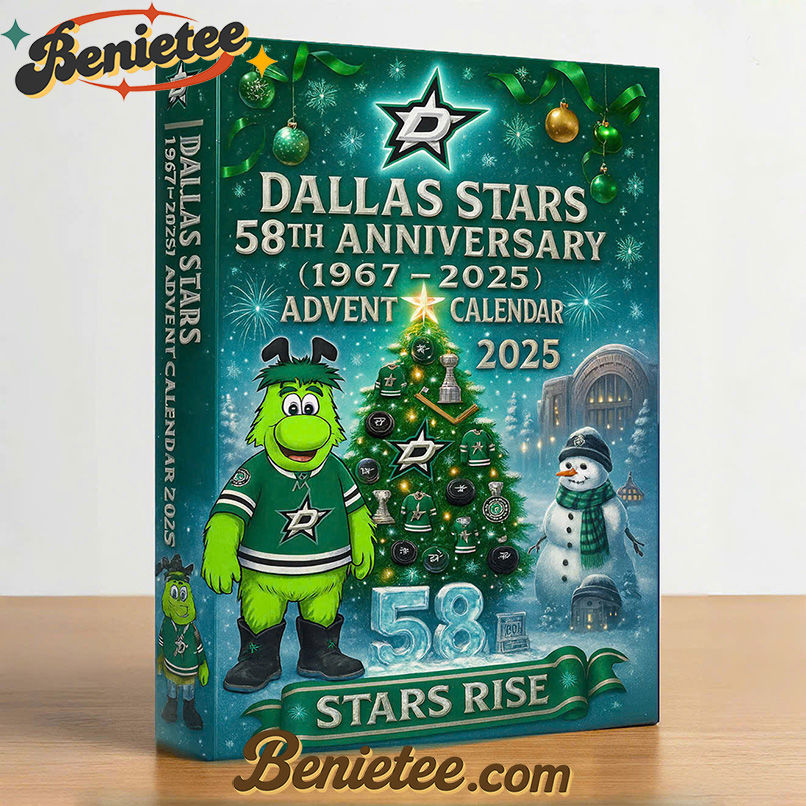 Dallas Stars Advent Calendar, Christmas Countdown Advent Calendar Gift Box with 24 Acrylic Ornaments