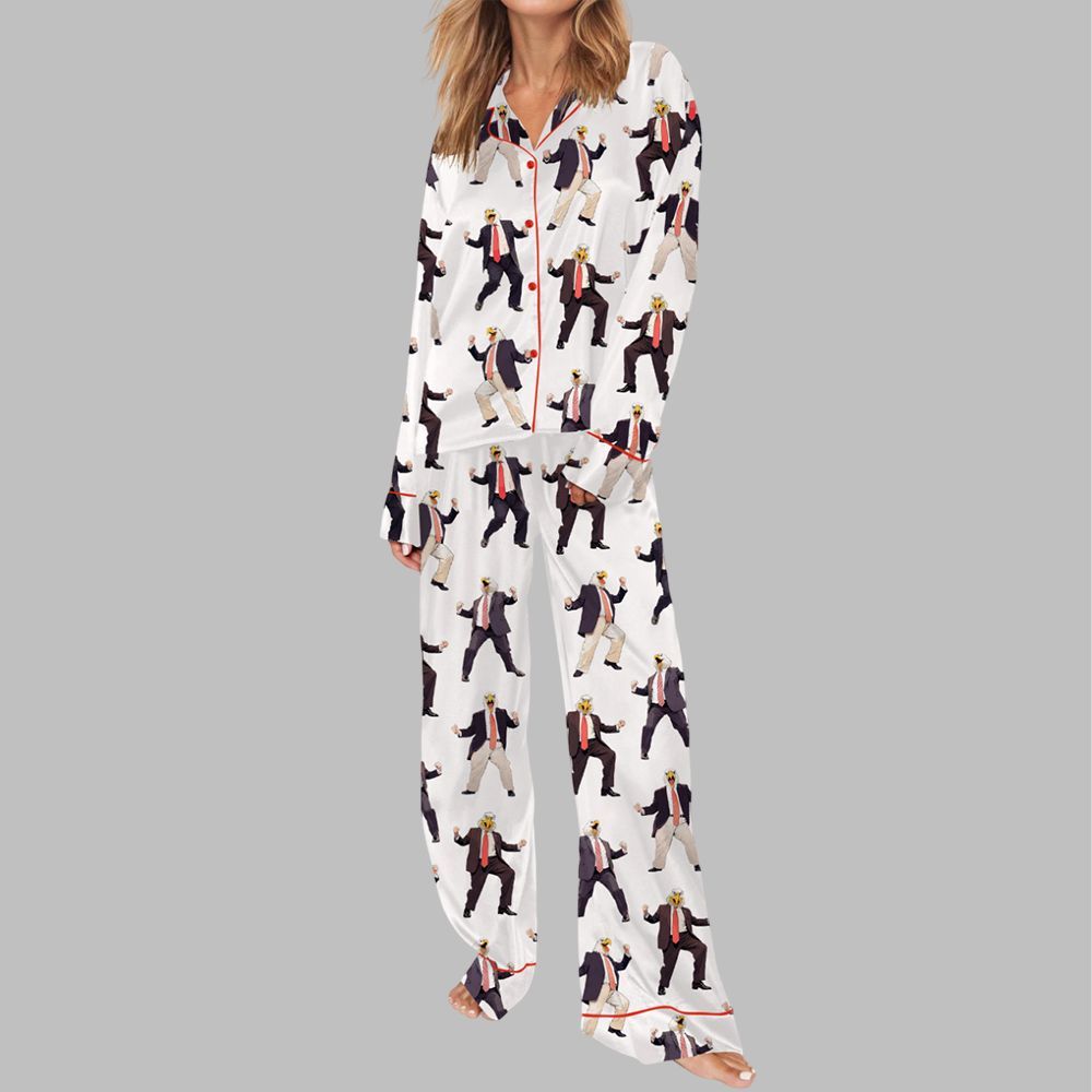 Dancing American Eagle Man Pajama Set For Women - Image 3