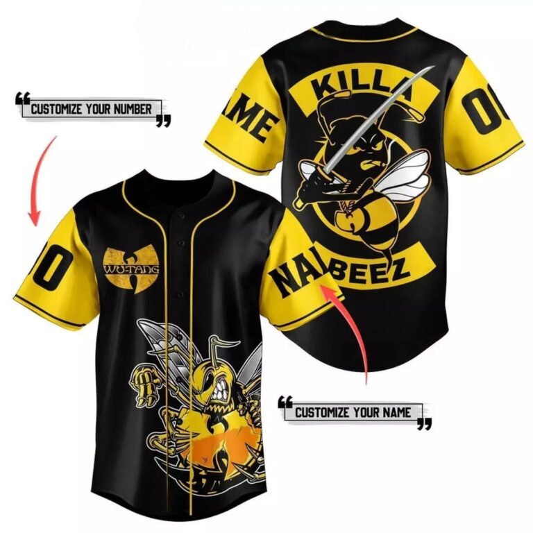 Alternative view of Custom Wu-tang Clan Band Unisex 3D Print Baseball Jersey, Wu Tang Tour 2025 Baseball Jersey