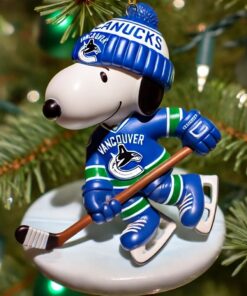 Vancouver Canucks Hockey Snoopy Ornament