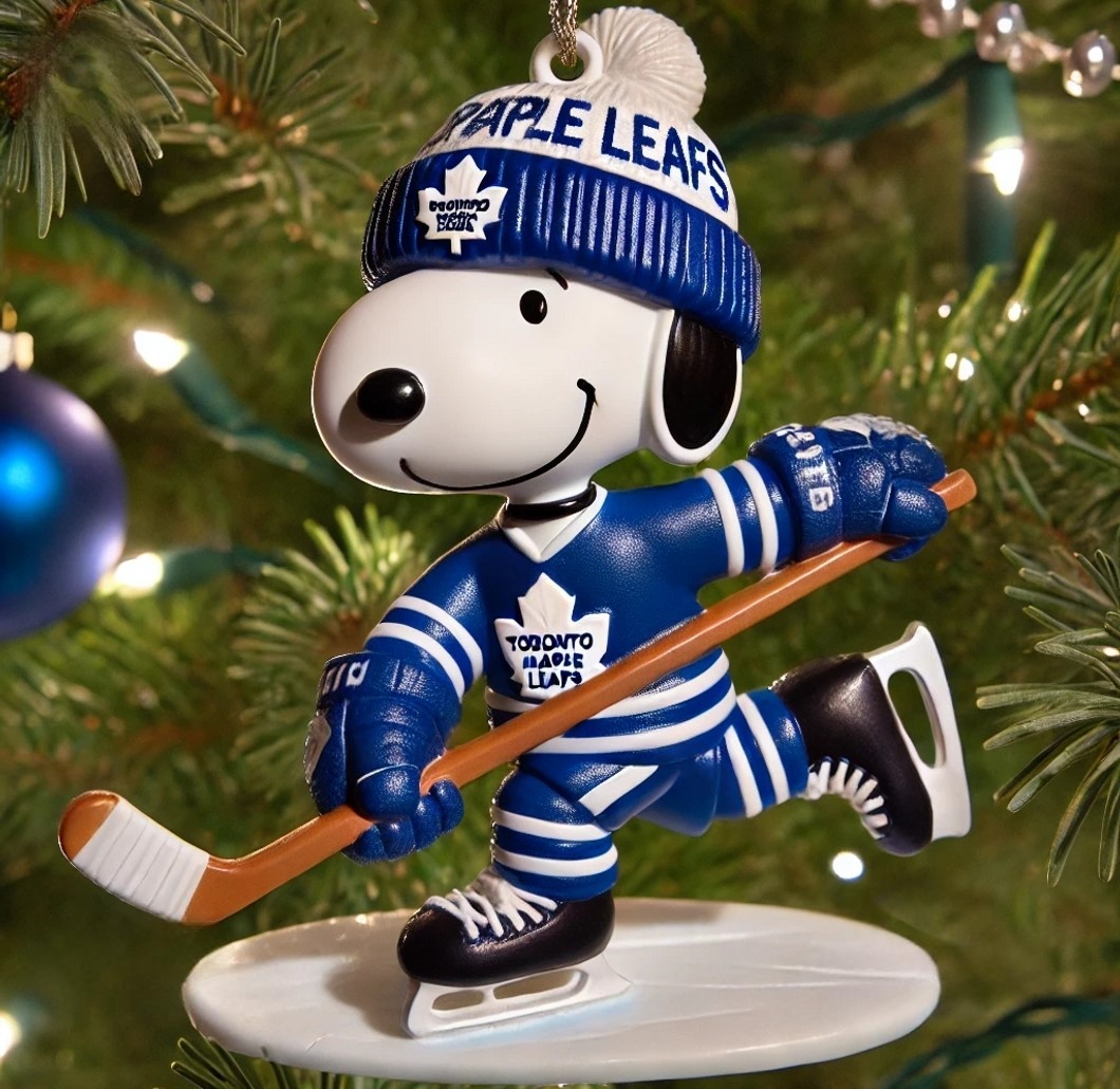 Toronto Maple Leafs Hockey Snoopy Ornament