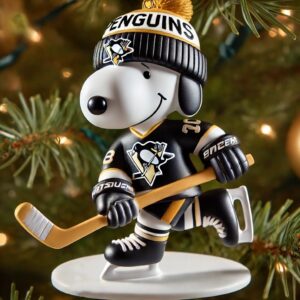 Pittsburgh Penguins Hockey Snoopy Ornament