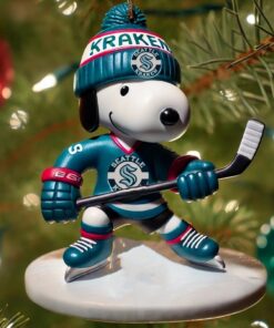 Seattle Kraken Hockey Snoopy Ornament