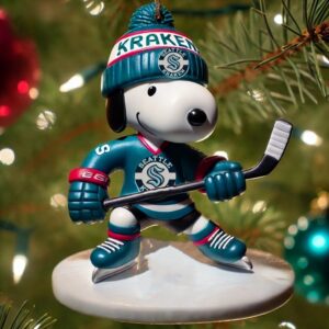 Seattle Kraken Hockey Snoopy Ornament
