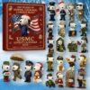 Snoopy USMC 250th Anniversary Advent Calendar, Christmas Countdown Advent Calendar Gift Box With 24 Acrylic Ornaments