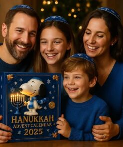 Snoopy Hanukkah Advent Calendar 2025, Christmas Countdown Advent Calendar Gift Box With 24 Acrylic Ornaments