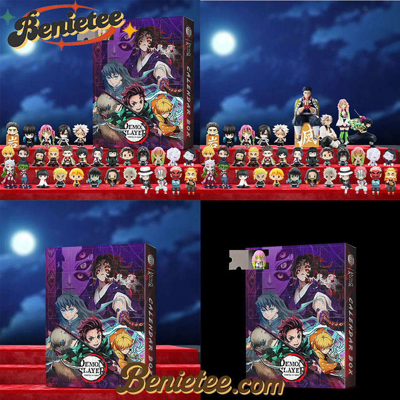 Demon Slayer Advent Calendar, Christmas Countdown Advent Calendar Gift Box with 24 Acrylic Ornaments