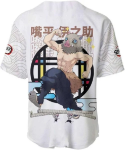Alternative view of Demon Slayer Inosuke Baseball Jersey