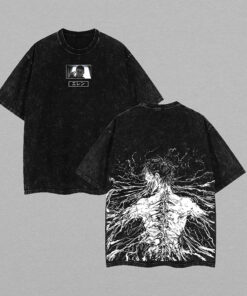 Design Retro Vintage Limited Edition Eren Yeager - Attack On Titan Tshirt, Anime Double Printed Washed Tee Unisex Oversize Anime Manga Washed Heavyweight Cotton T-shirt, Eren Yeager Fans v3