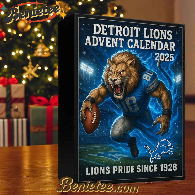 Detroit Lions Advent Calendar 2025, Christmas Countdown Advent Calendar Gift Box with 24 Acrylic Ornaments - Image 3