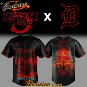Detroit Tigers MLB x Stranger Things Tentacles Baseball Jersey