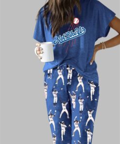 LA Dodgers Baseball Casual Pajama Set