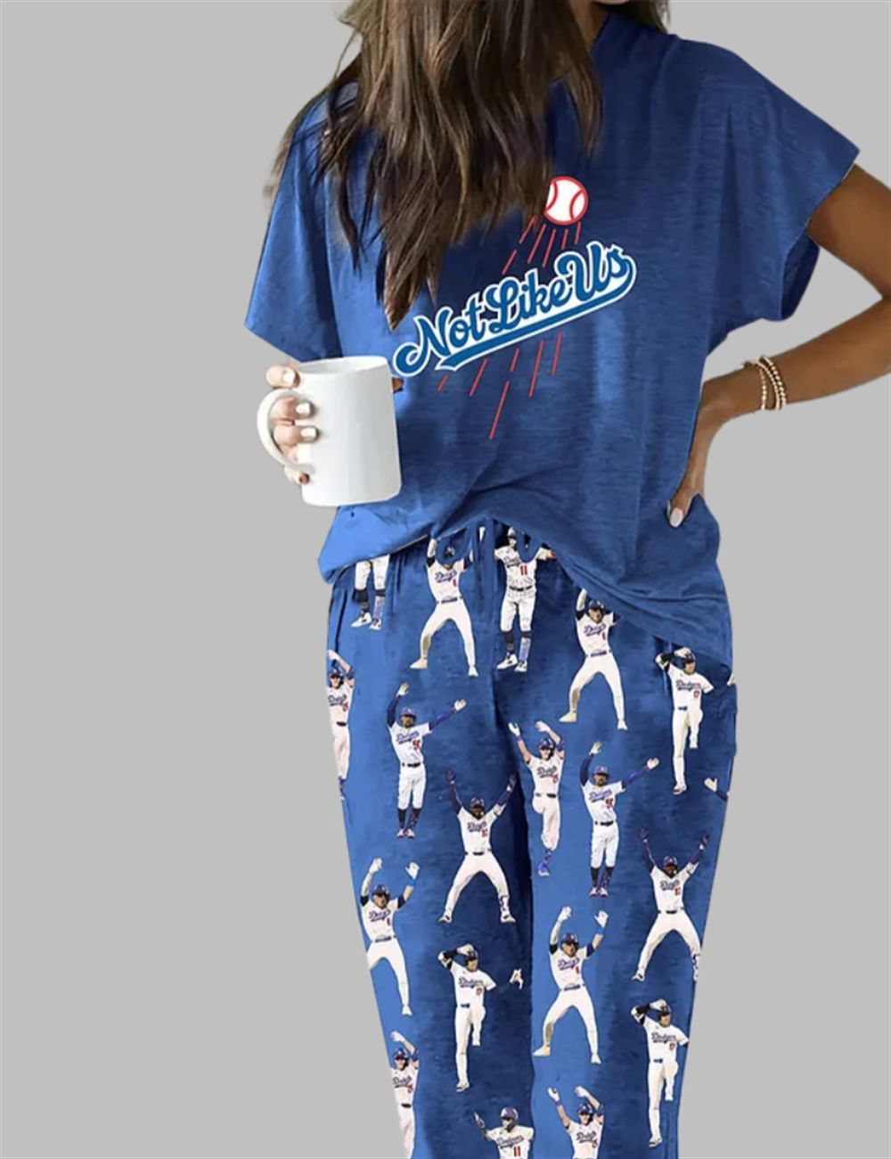 LA Dodgers Baseball Casual Pajama Set