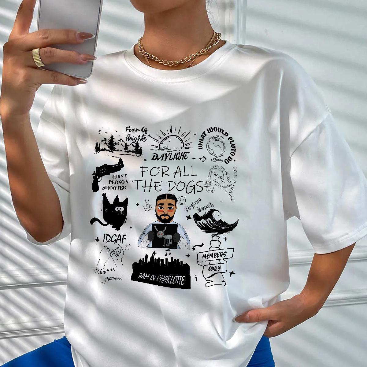 Drake Shirt, For All The Dogs Album Shirt, Drake Vintage Graphic Sweatshirt - Image 3