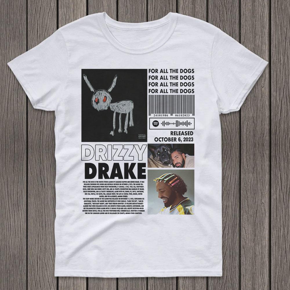 Drake Shirt, For All The Dogs Album Shirt, Drake Vintage Graphic Sweatshirt - Image 3