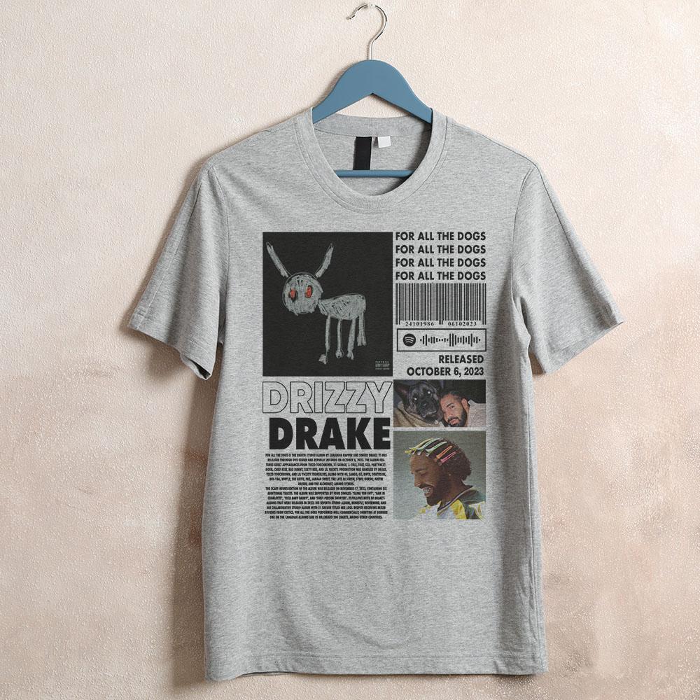 Drake Shirt, For All The Dogs Album Shirt, Drake Vintage Graphic Sweatshirt - Image 4