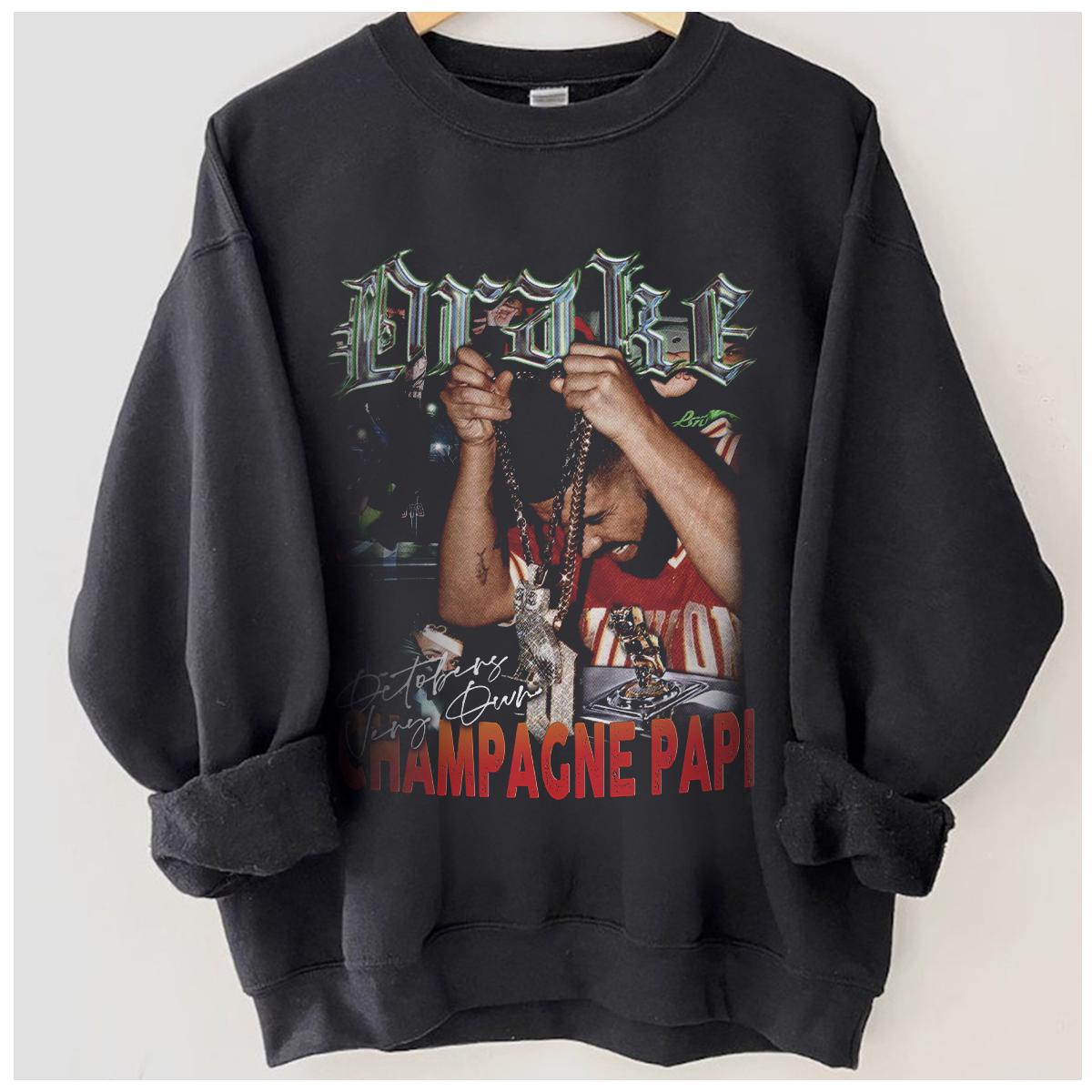 Drake Rap Shirt, Drake Champagne Papi Sweatshirt Hoodie - Image 4