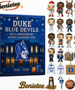 Duke Blue Devils Advent Calendar 2025, Christmas Countdown Advent Calendar Gift Box with 24 Acrylic Ornaments