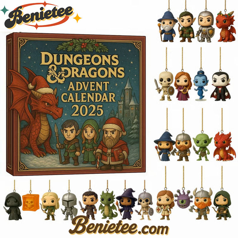 Dungeons Dragons Advent Calendar 2025, Christmas Countdown Advent Calendar Gift Box with 24 Acrylic Ornaments - Image 2
