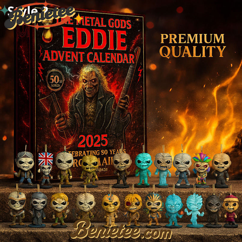 Eddie Iron Maiden Advent Calendar 2025, Christmas Countdown Advent Calendar Gift Box with 24 Acrylic Ornaments - Image 4
