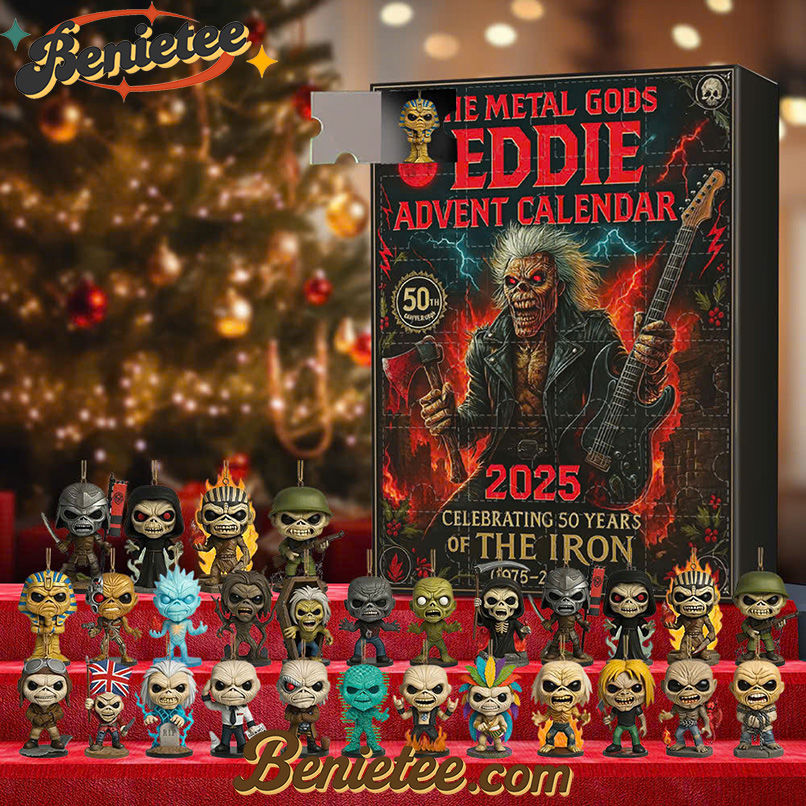 Eddie Iron Maiden Advent Calendar 2025, Christmas Countdown Advent Calendar Gift Box with 24 Acrylic Ornaments - Image 3