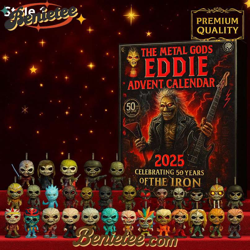 Eddie Iron Maiden Advent Calendar 2025, Christmas Countdown Advent Calendar Gift Box with 24 Acrylic Ornaments - Image 2