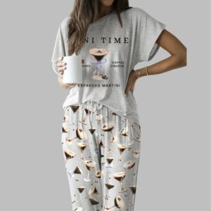 Espresso Martini Casual Pajama Set For Women