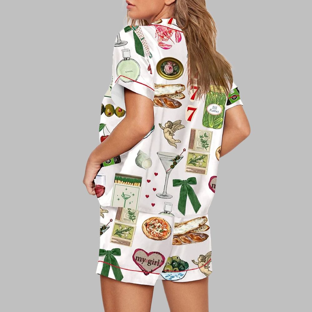 Espresso Martini Day Foods Luck You 777 Pajama Set - Image 3