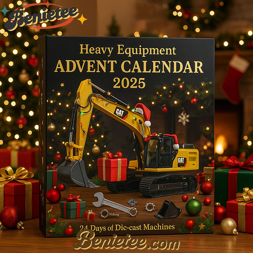 Excavator Die-Cast Machines Advent Calendar 2025, Christmas Countdown Advent Calendar Gift Box with 24 Acrylic Ornaments - Image 2