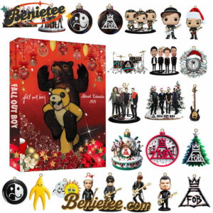 Fall Out Boy Premium Advent Calendar 2025 CHRISTMAS GIFT, CHRISTMAS IDEA, Christmas Countdown Advent Calendar Gift Box with 24 Acrylic Ornaments