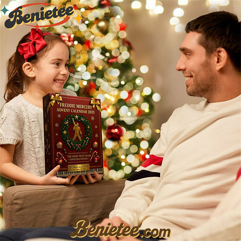 Freddie Mercury the Show Must Go On Advent Calendar 2025 CHRISTMAS GIFT, CHRISTMAS IDEA, Christmas Countdown Advent Calendar Gift Box with 24 Acrylic Ornaments