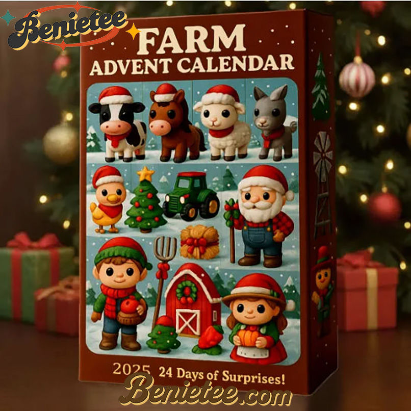 Farm Advent Calendar 2025, Christmas Countdown Advent Calendar Gift Box with 24 Acrylic Ornaments - Image 2
