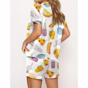 Fast Food Satin Pajama Set For Women