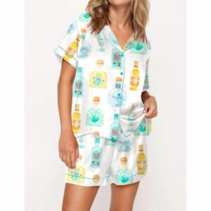 Fiesta Tequila Satin Pajama Set For Women