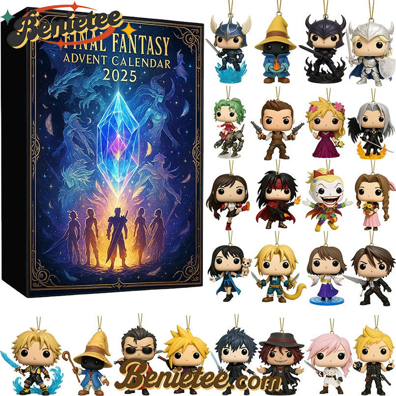 Final Fantasy Advent Calendar 2025, Christmas Countdown Advent Calendar Gift Box with 24 Acrylic Ornaments