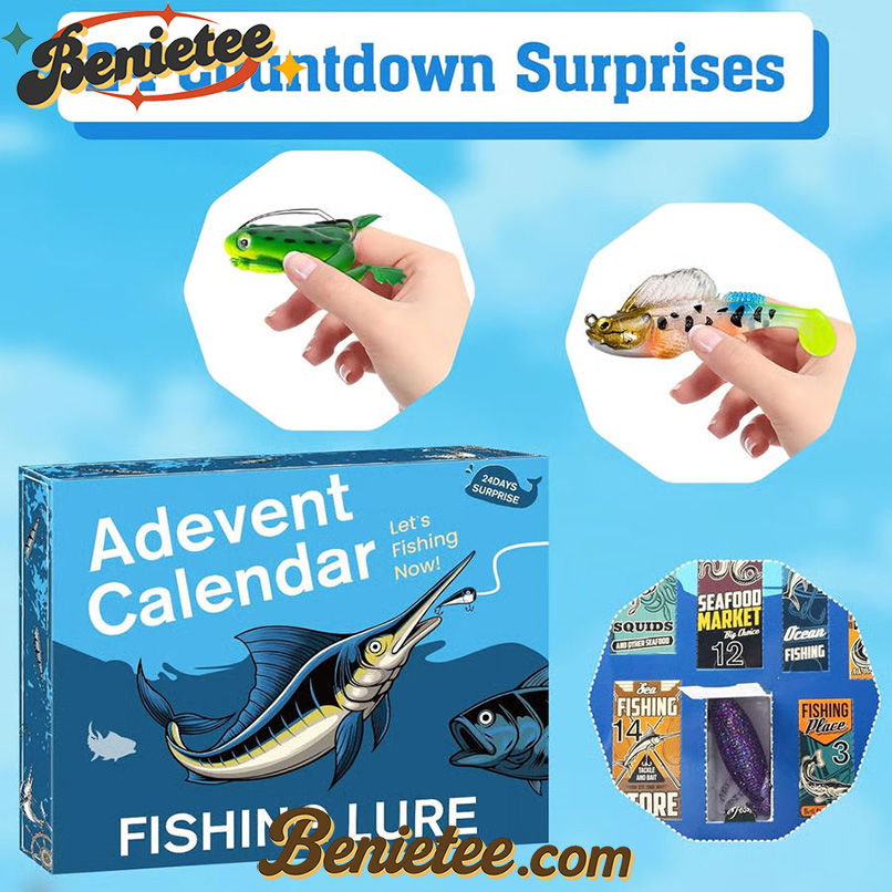 Fishing Advent Calendar 2025 (Limited Edition) -A Daily Surprise of Premium Fishing Treasures, Christmas Countdown Advent Calendar Gift Box with 24 Acrylic Ornaments - Image 2