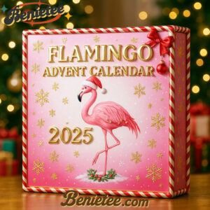 Flamingo Advent Calendar 2025, Christmas Countdown Advent Calendar Gift Box with 24 Acrylic Ornaments