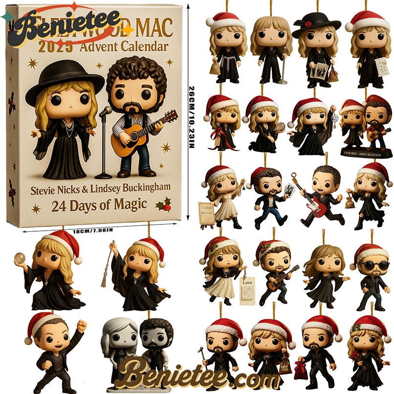 Fleetwood Mac 2025 Advent Calendar, Christmas Countdown Advent Calendar Gift Box with 24 Acrylic Ornaments - Image 2