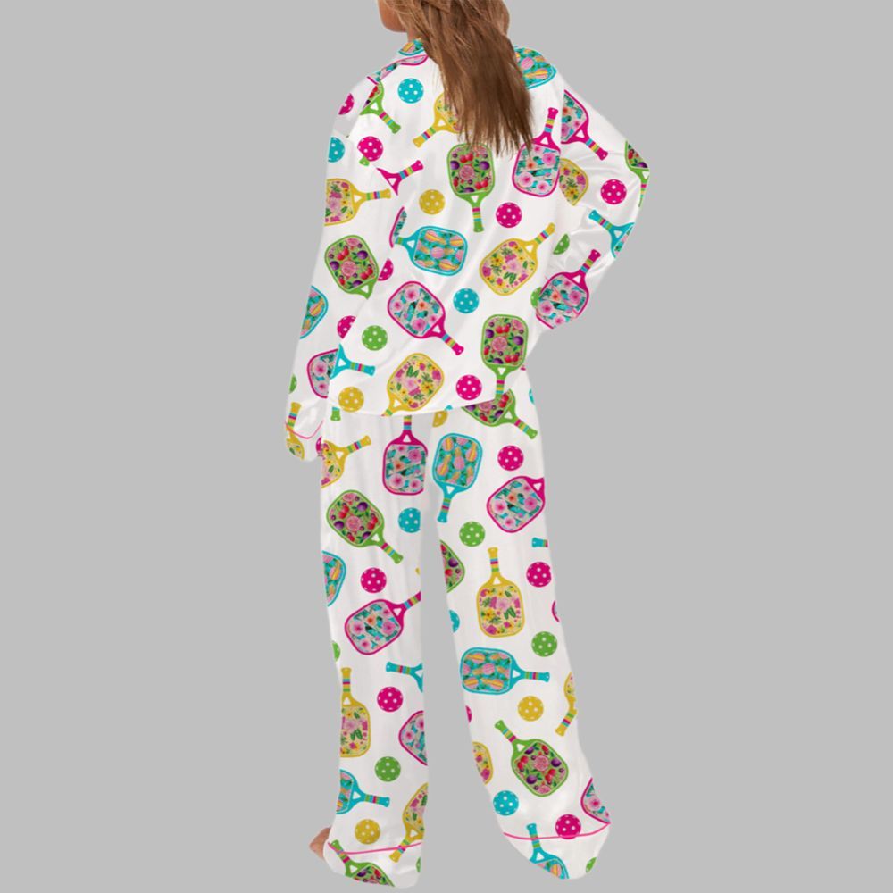 Floral Pickleball Pajama Set For Women - Image 3
