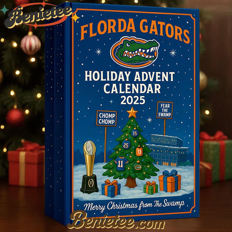 Florida Gators Advent Calendar 2025, Christmas Countdown Advent Calendar Gift Box with 24 Acrylic Ornaments
