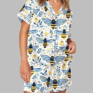 Flowers And Bees Pajama Set
