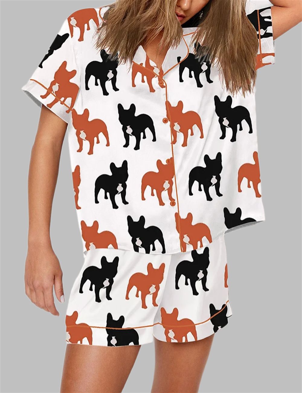 Frenchie Short Sleeve Pajama Set - Image 3