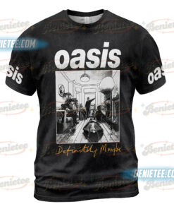 Alternative view of Oasis Definitely Maybe Tracklist T-Shirt