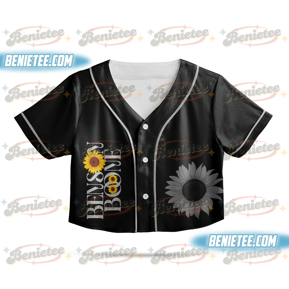 Benson Boone Sunflower Merch Baseball T-shirts Fireworks and Rollerblades Jersey - Image 2